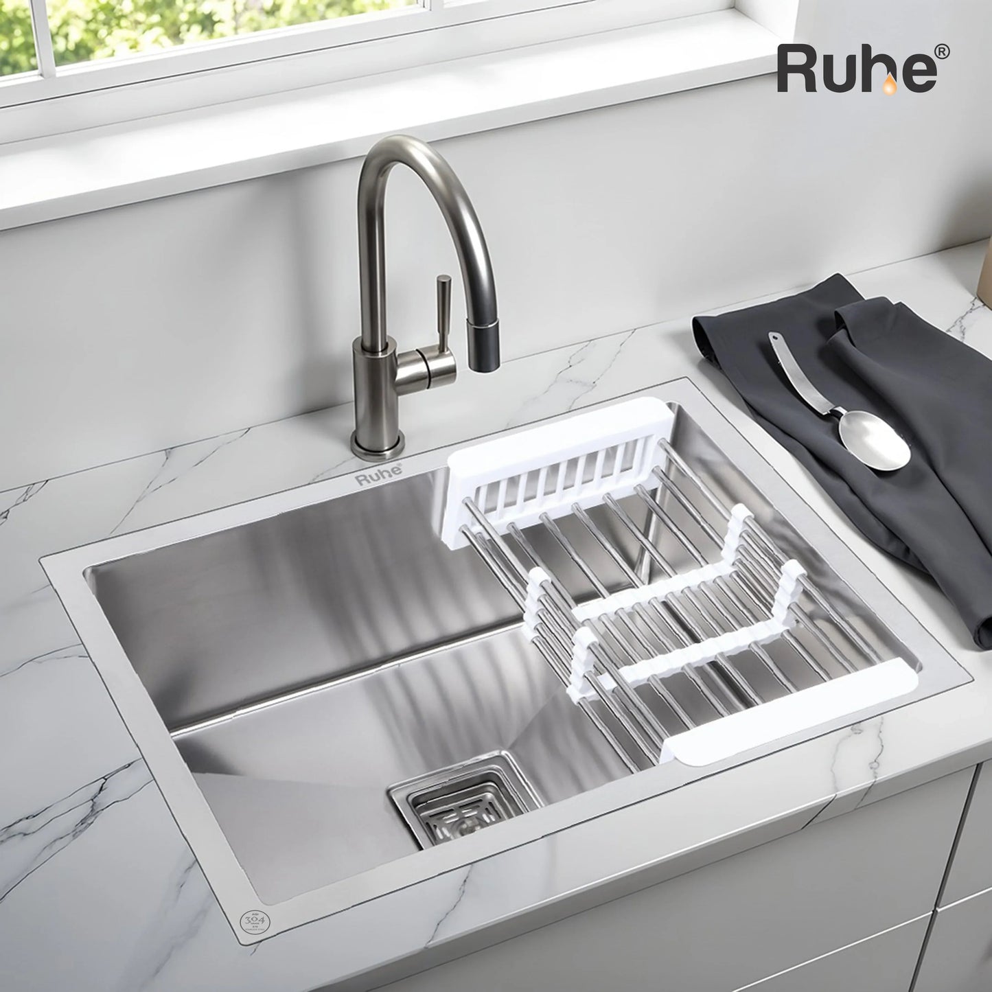 Handmade Single Bowl Kitchen Sink (22 x 18 x 10 Inches)