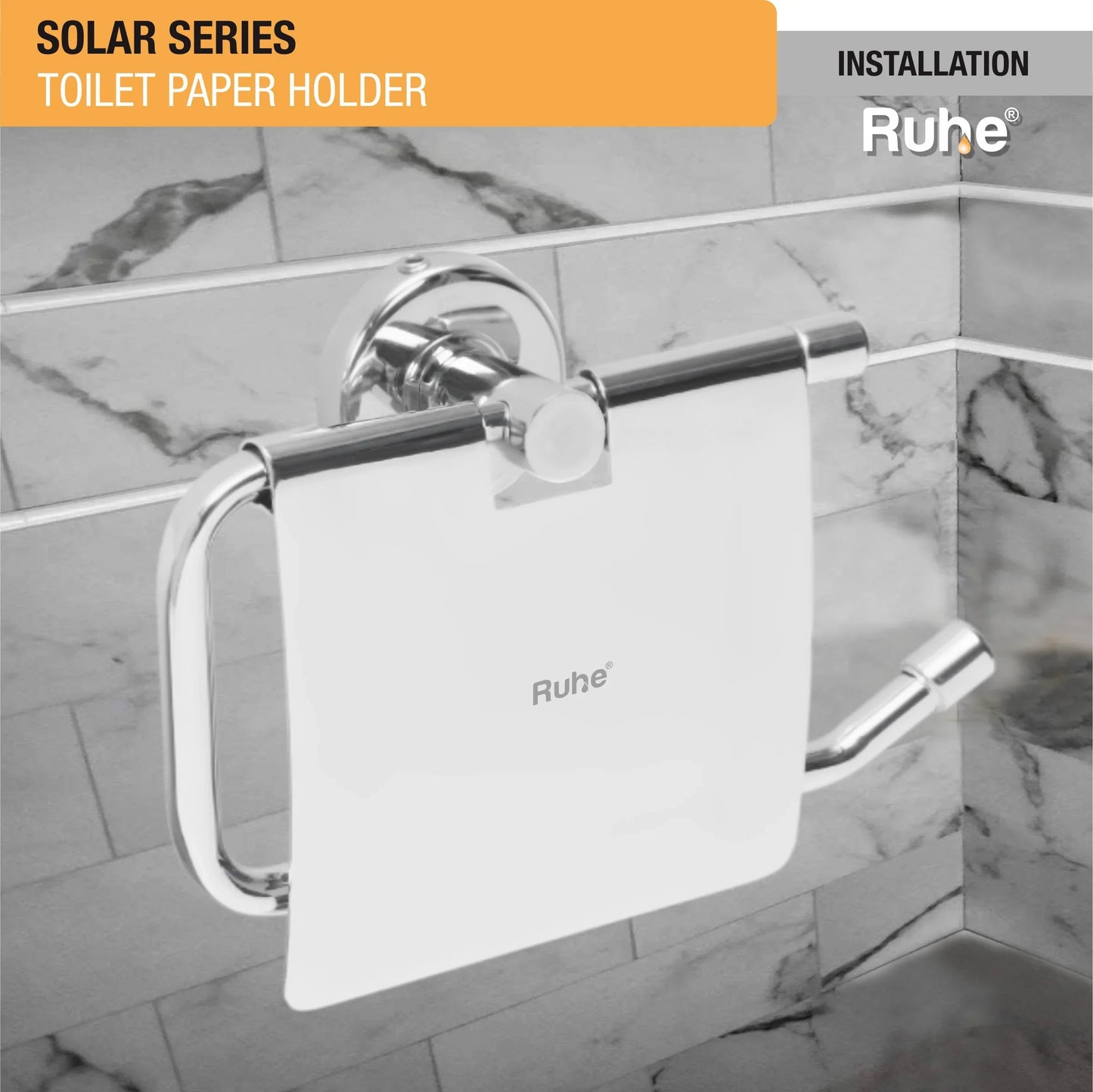 Solar Stainless Steel Paper Holder installation