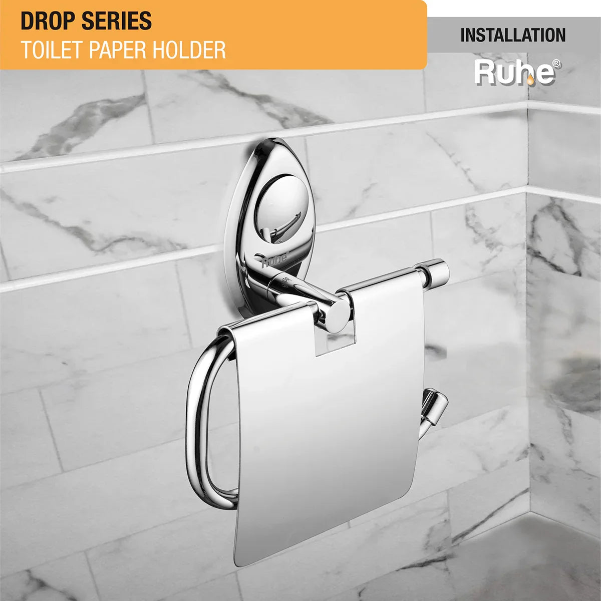 Drop Stainless Steel Paper Holder installation