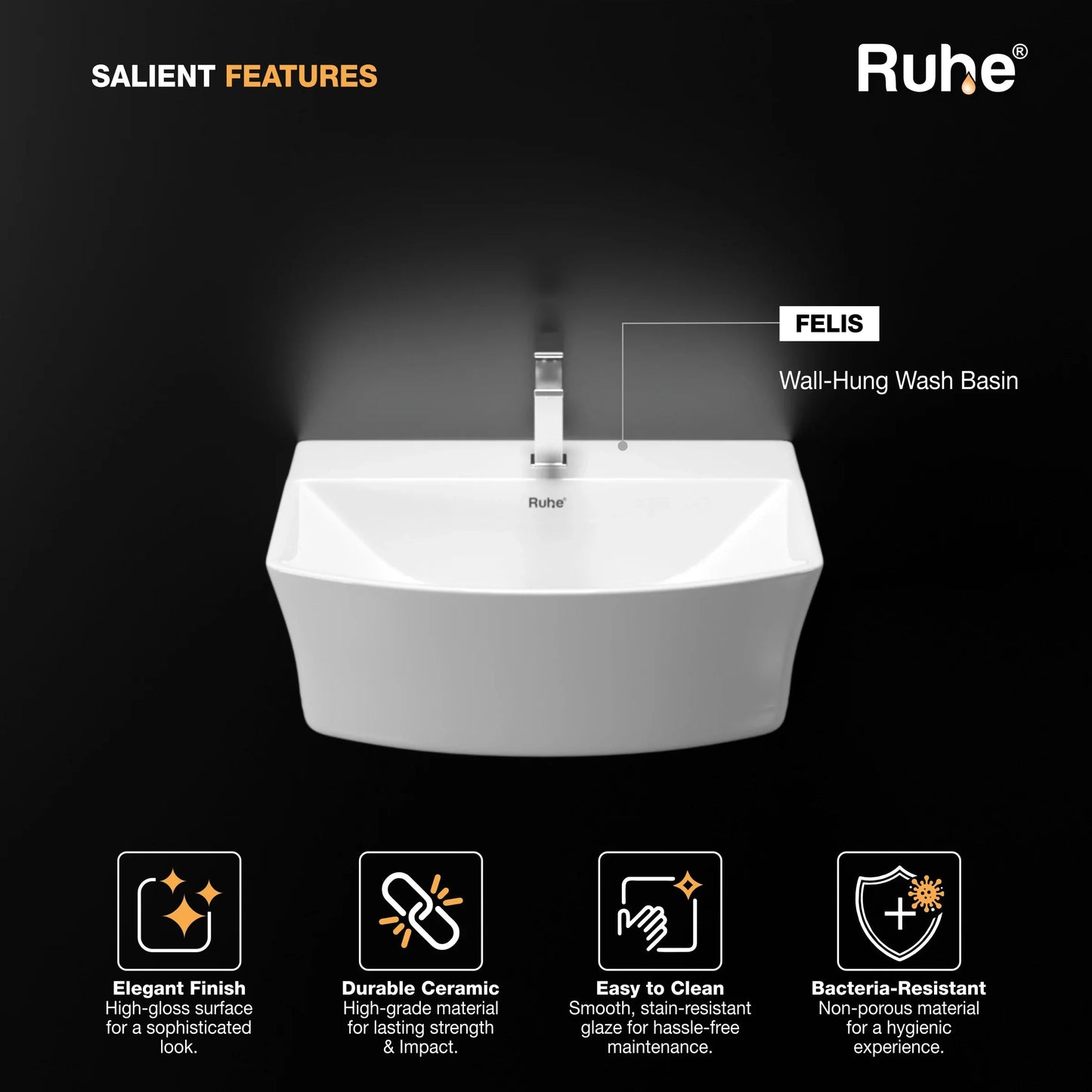  Felis Wall-hung Wash Basin (Features)