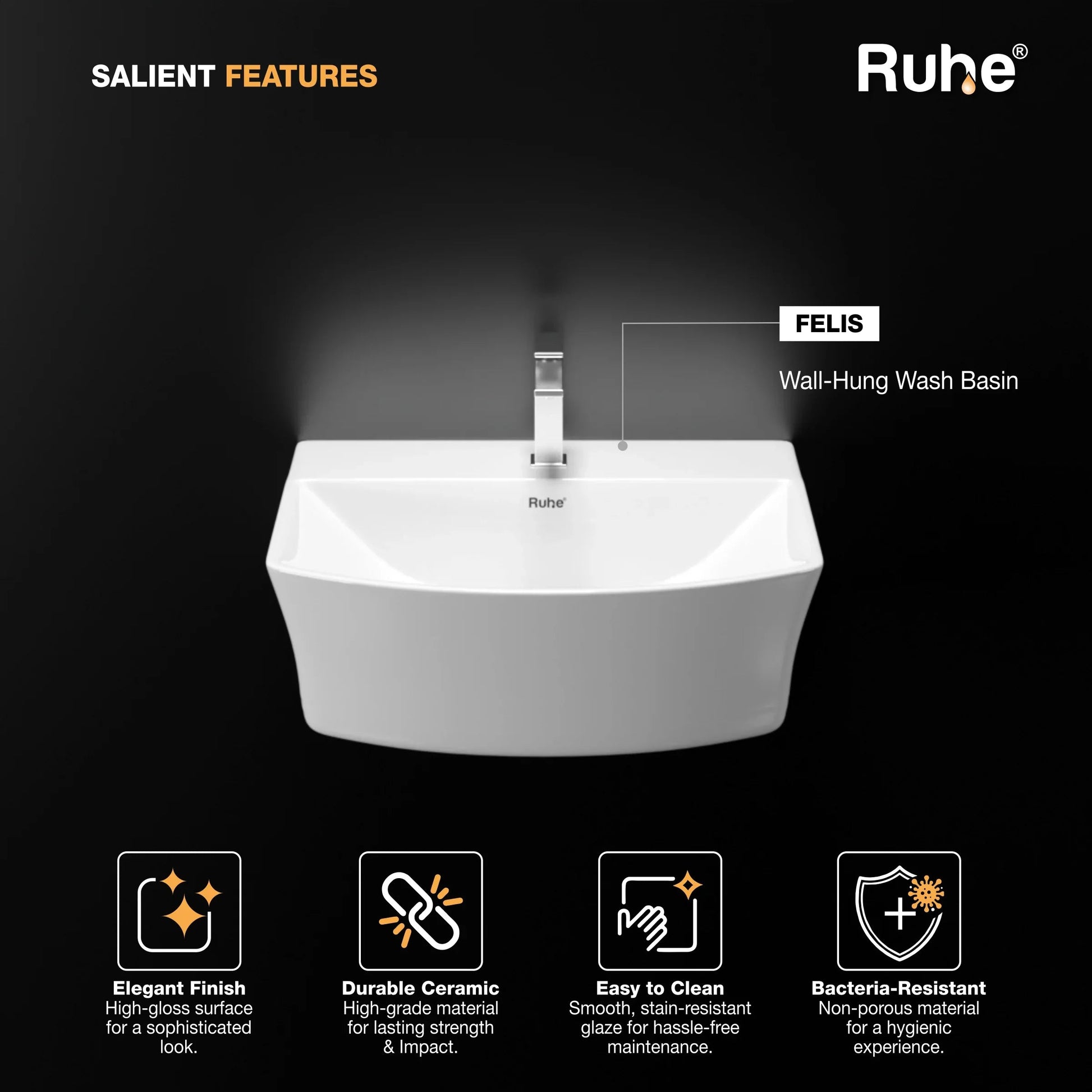  Felis Wall-hung Wash Basin (Features)