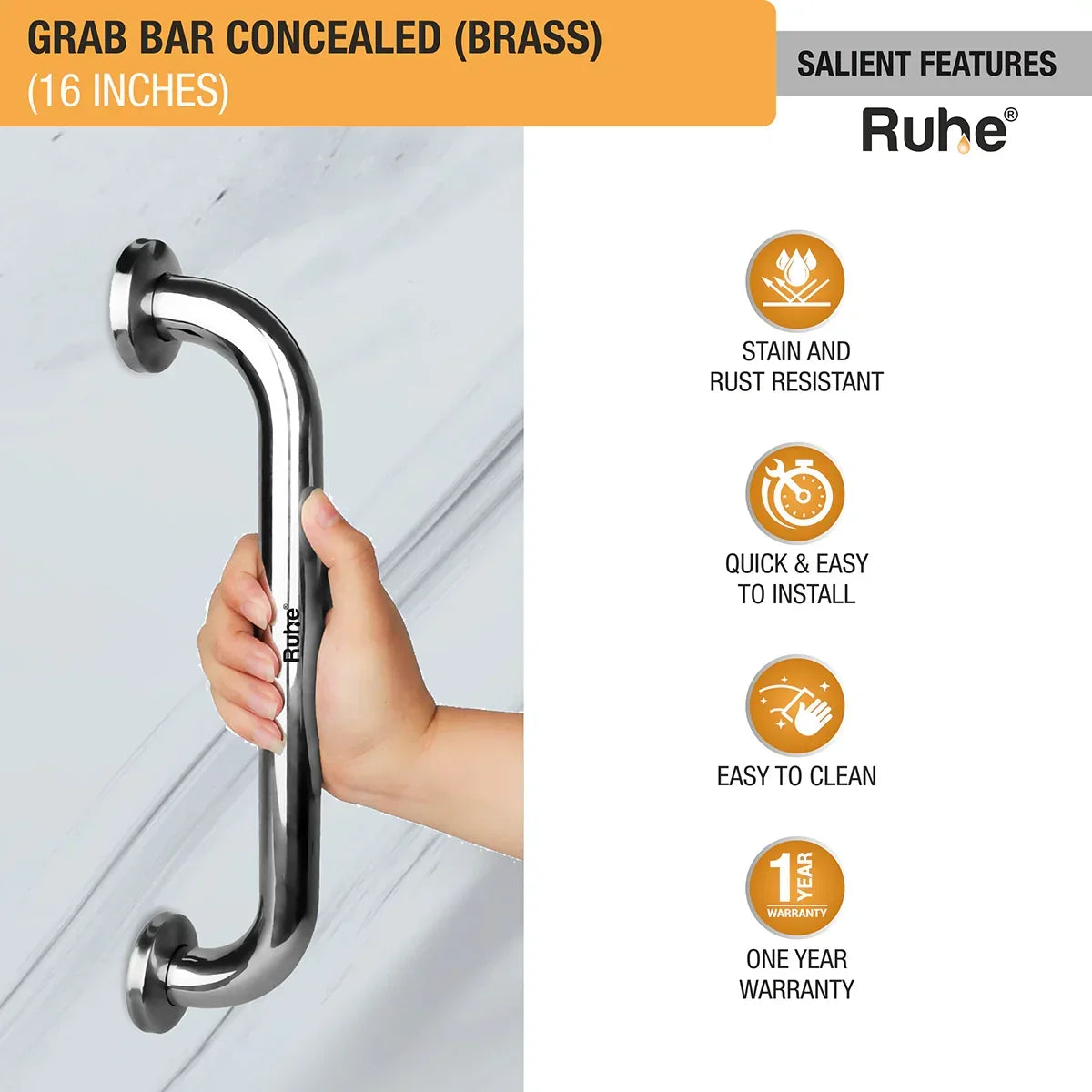 Brass Grab Bar Concealed