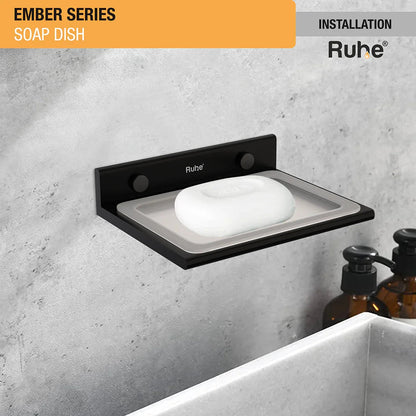 Ember Soap Dish (Space Aluminium) installation