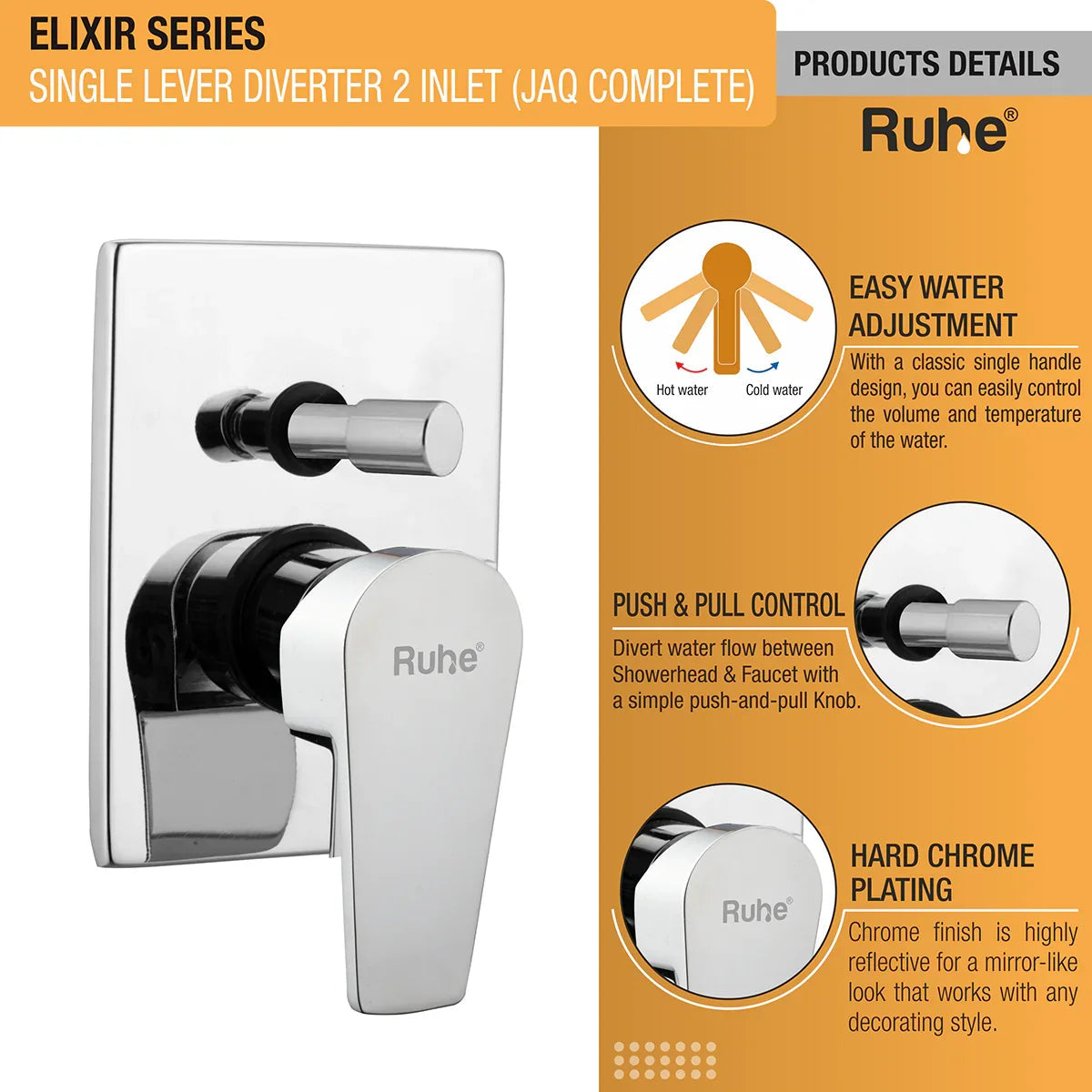 Elixir Single Lever 2-inlet Diverter (JAQ Complete Set) product details