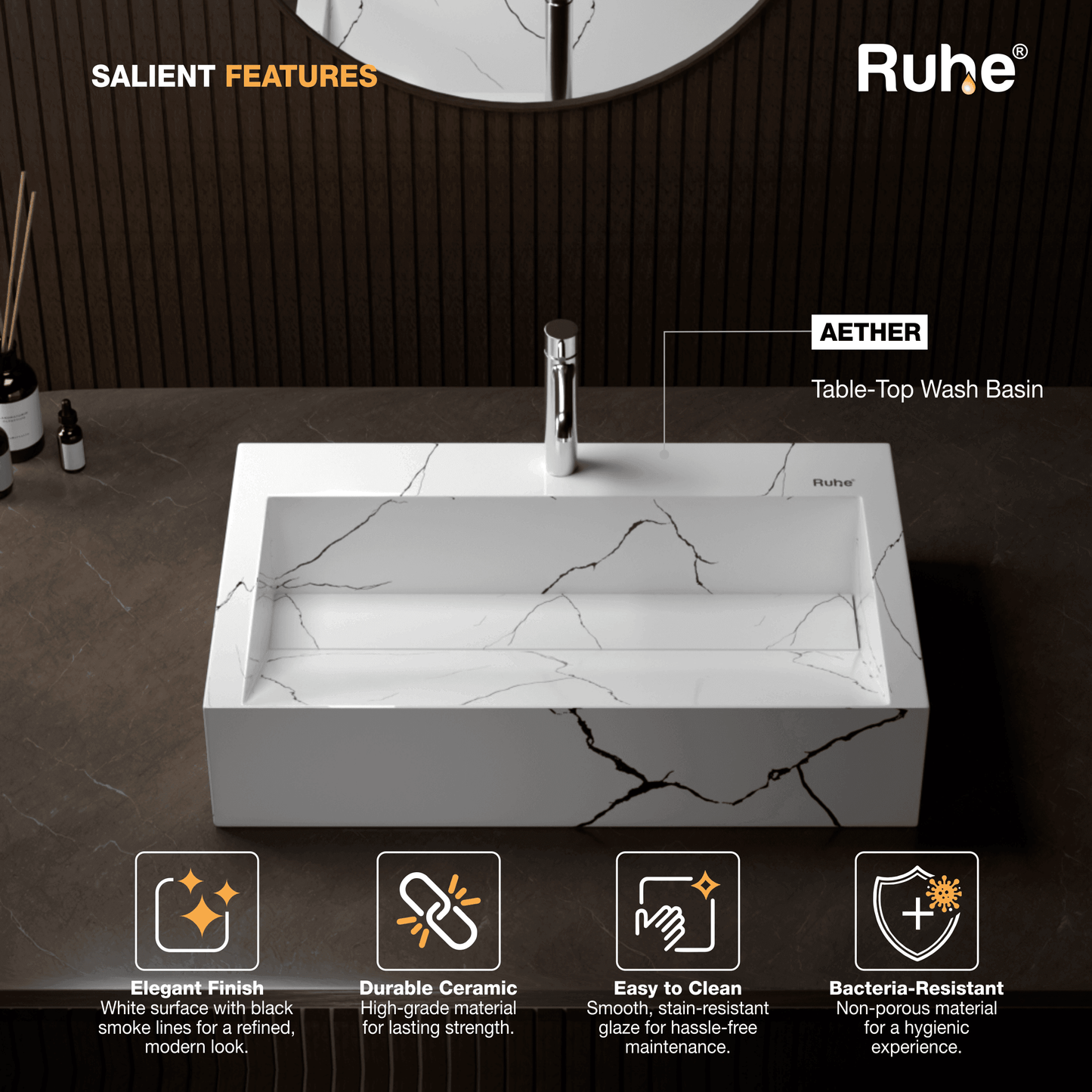 Aether Table Top Wash Basin (Features)