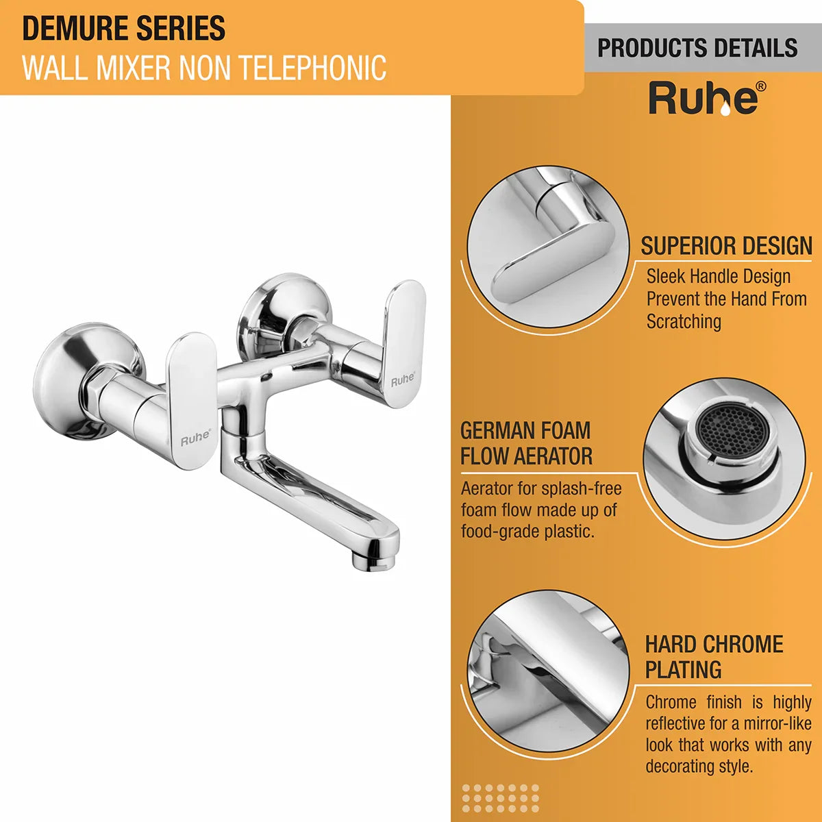 Demure Wall Mixer Tap - by Ruhe