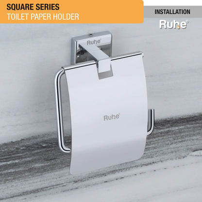 Square Stainless Steel Paper Holder (304 Grade) installation