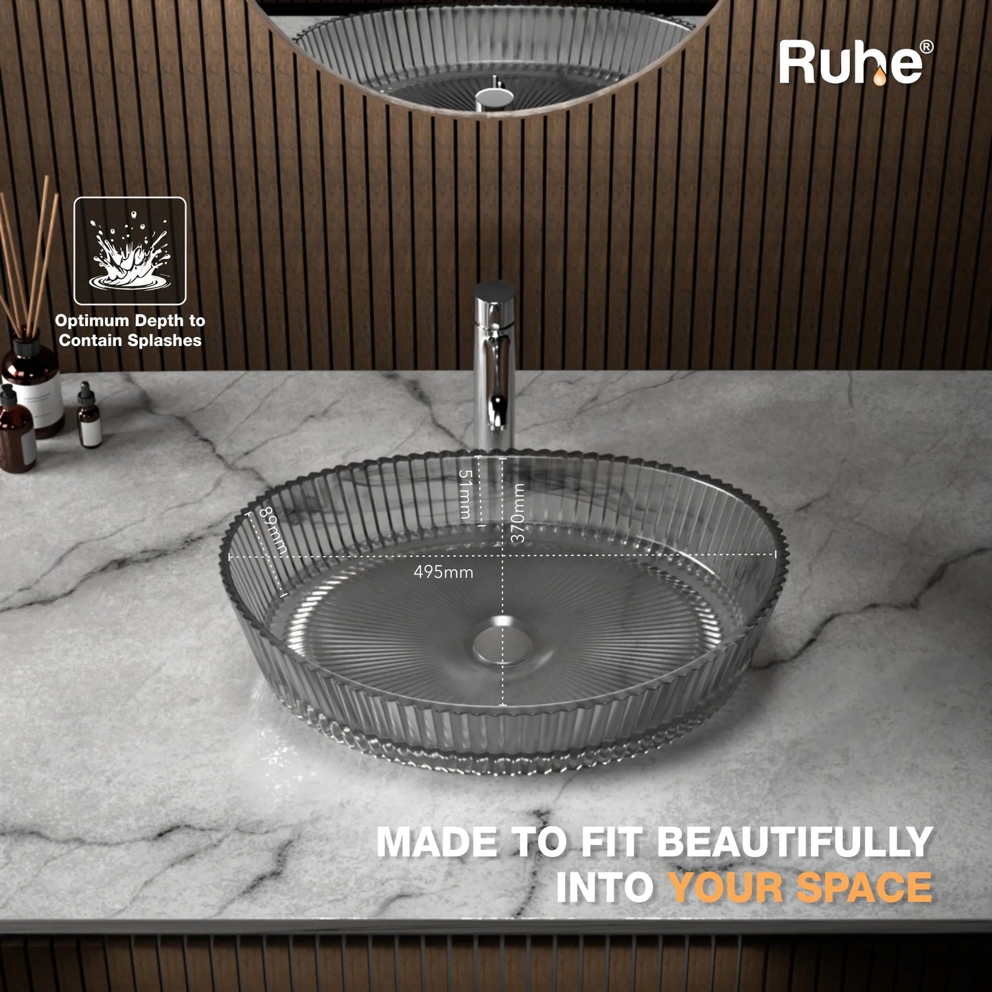 Shadow Table-Top Wash Basin (depth)