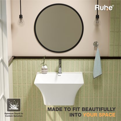Cielo Half Pedestal Wash Basin (depth)