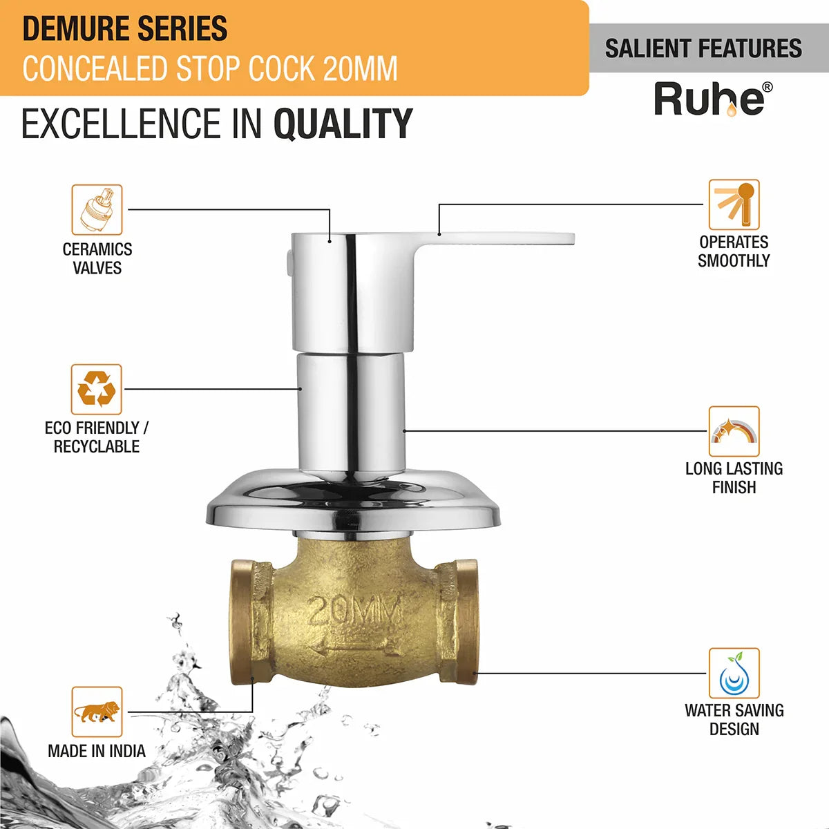 Demure Concealed Stop Valve