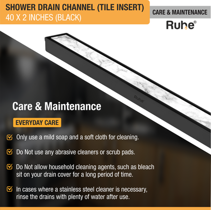 Tile-Insert Shower Drain Channel Coloured (2 Inches)