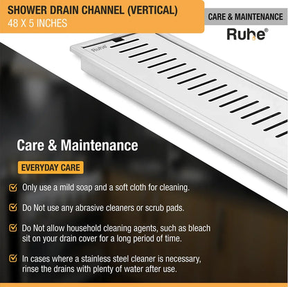 Vertical Shower Drain Channel (5 Inches)