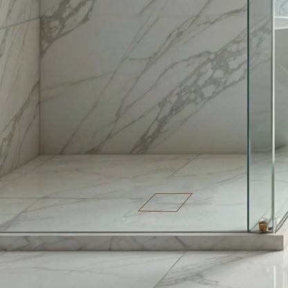 Tile-Insert Shower Drain Channel (5 x 5 Inches)