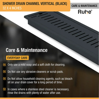 Vertical Shower Drain Channel (4 Inches)