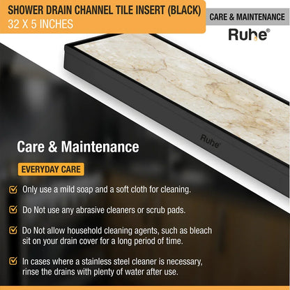 Tile-Insert Shower Drain Channel Coloured (5 Inches)
