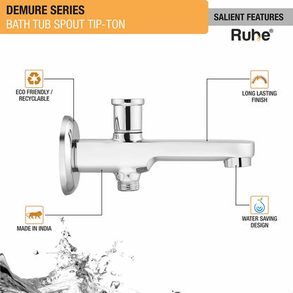 Demure Bathtub Tap with Tip-Ton Button (Only Spout) - by Ruhe