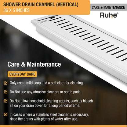 Vertical Shower Drain Channel (5 Inches)