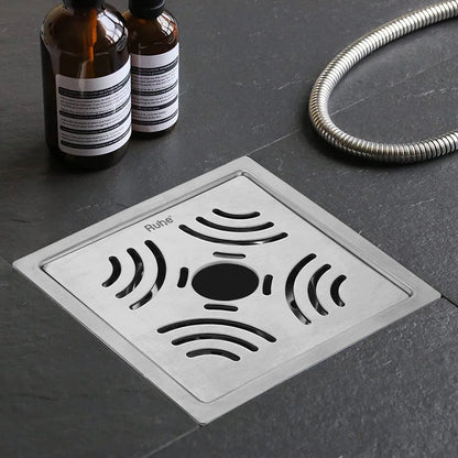 Venus Square Premium Floor Drain (6 x 6 Inches) with Hole - by Ruhe