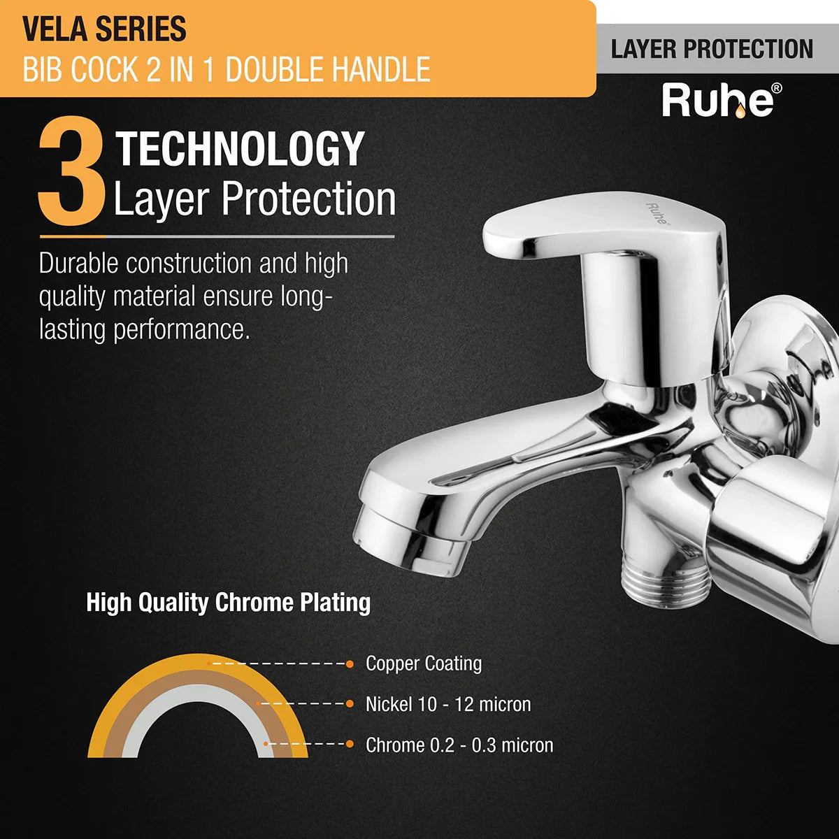 Vela Two Way Bib Tap (Double Handle)