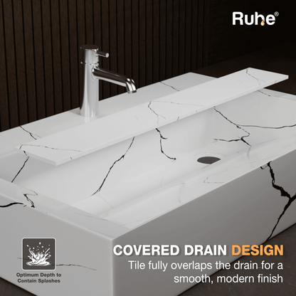Aether Table Top Wash Basin (Covered Drain Design)