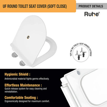 UF Round Toilet Seat Cover (Soft Close) - by Ruhe