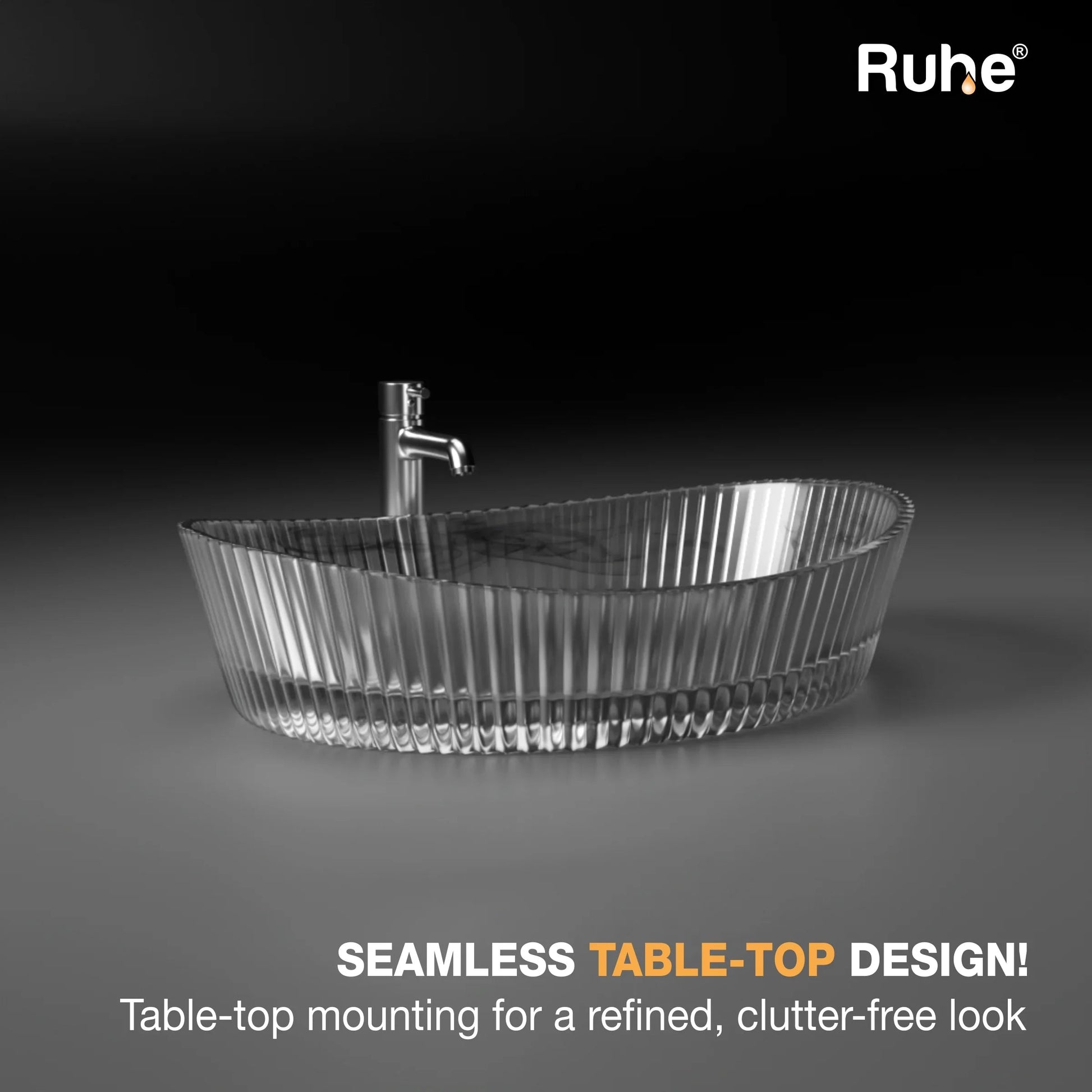 Prism Table-Top Wash Basin (Clutter free look)