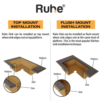 Quartz Double Bowl Kitchen Sink (45 x 20 x 9 inches)