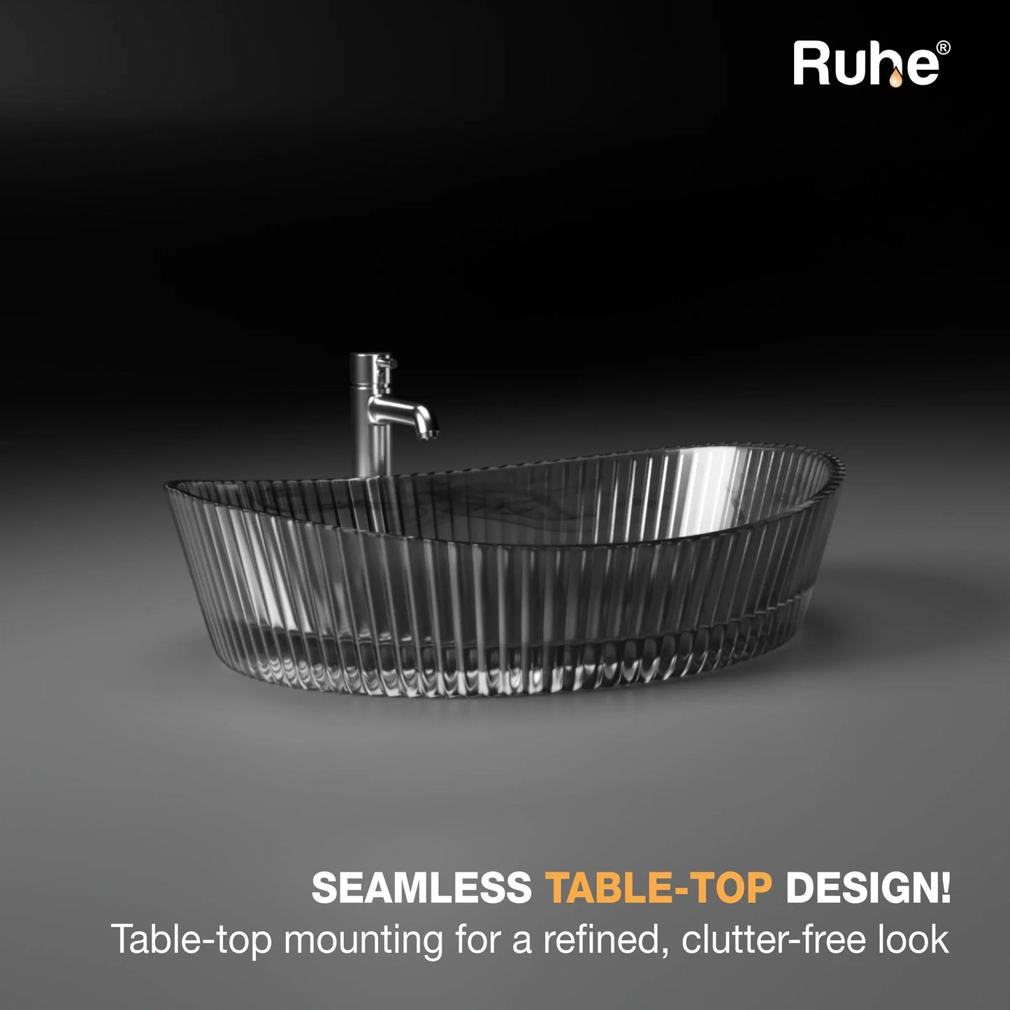 Shadow Table-Top Wash Basin (Clutter free look)