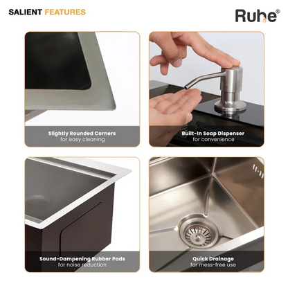 Piano Smart Kitchen Sink (30 x 18 x 9 Inches)