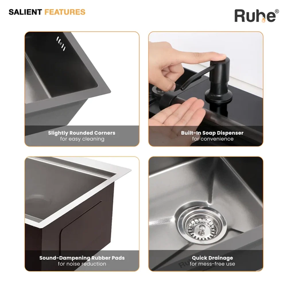 Opera Smart Kitchen Sink (30 x 18 x 9 Inches)