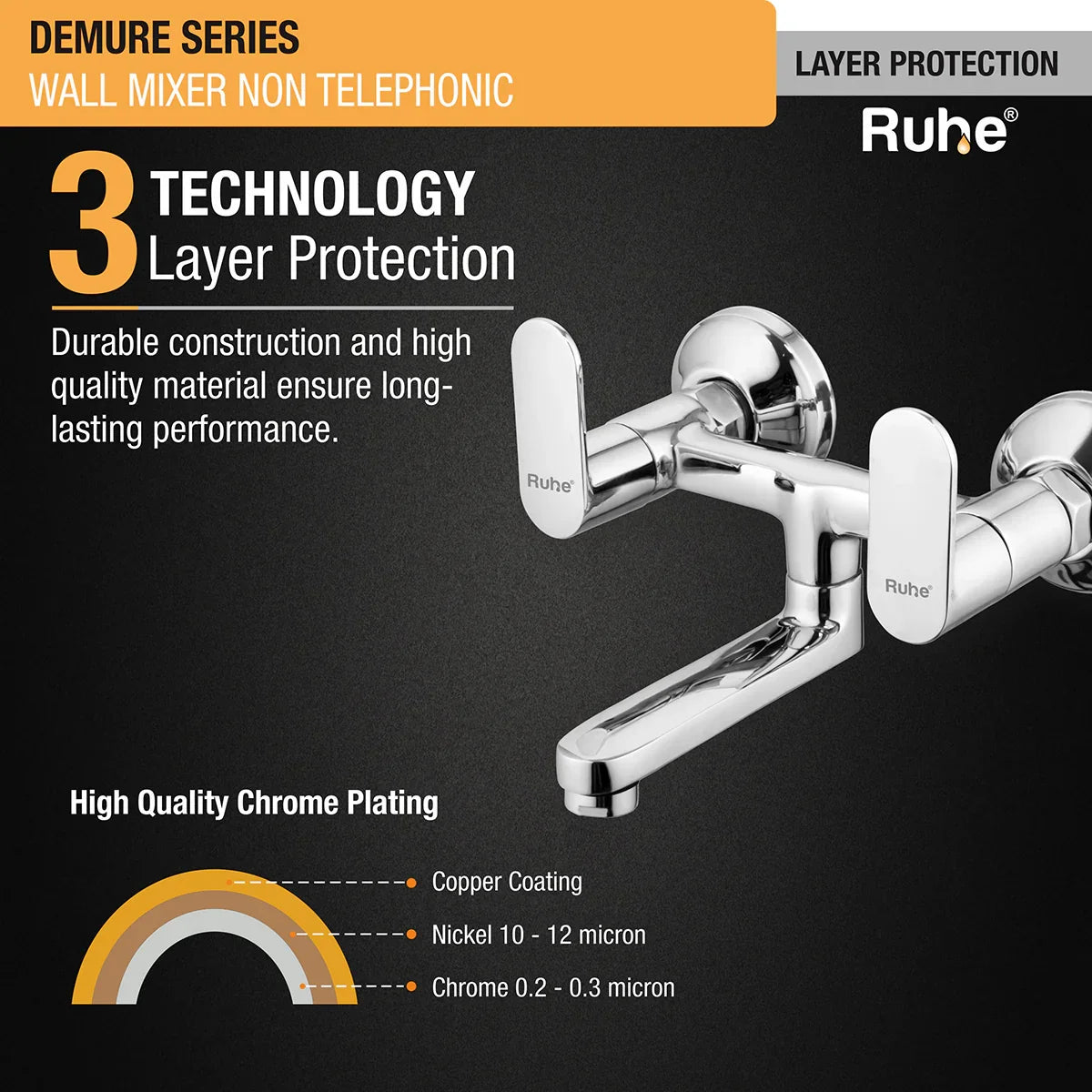Demure Wall Mixer Tap - by Ruhe