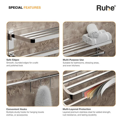 Dual Foldable Towel Rack (24 Inches)