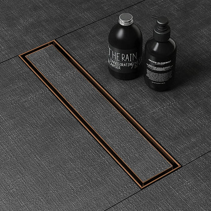 Marble-Insert Shower Drain Channel (4 Inches)