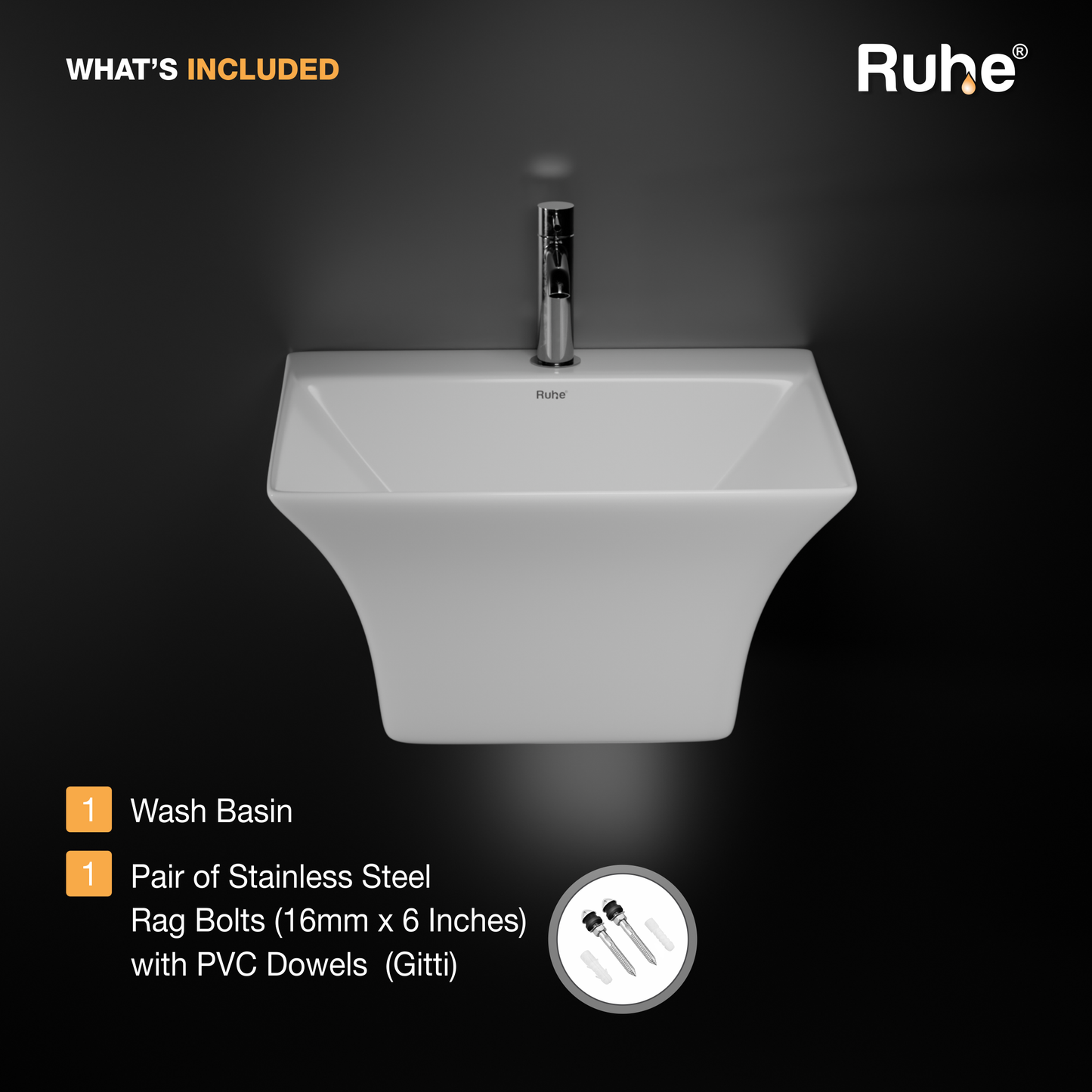 Cielo Half Pedestal Wash Basin (What's Included)