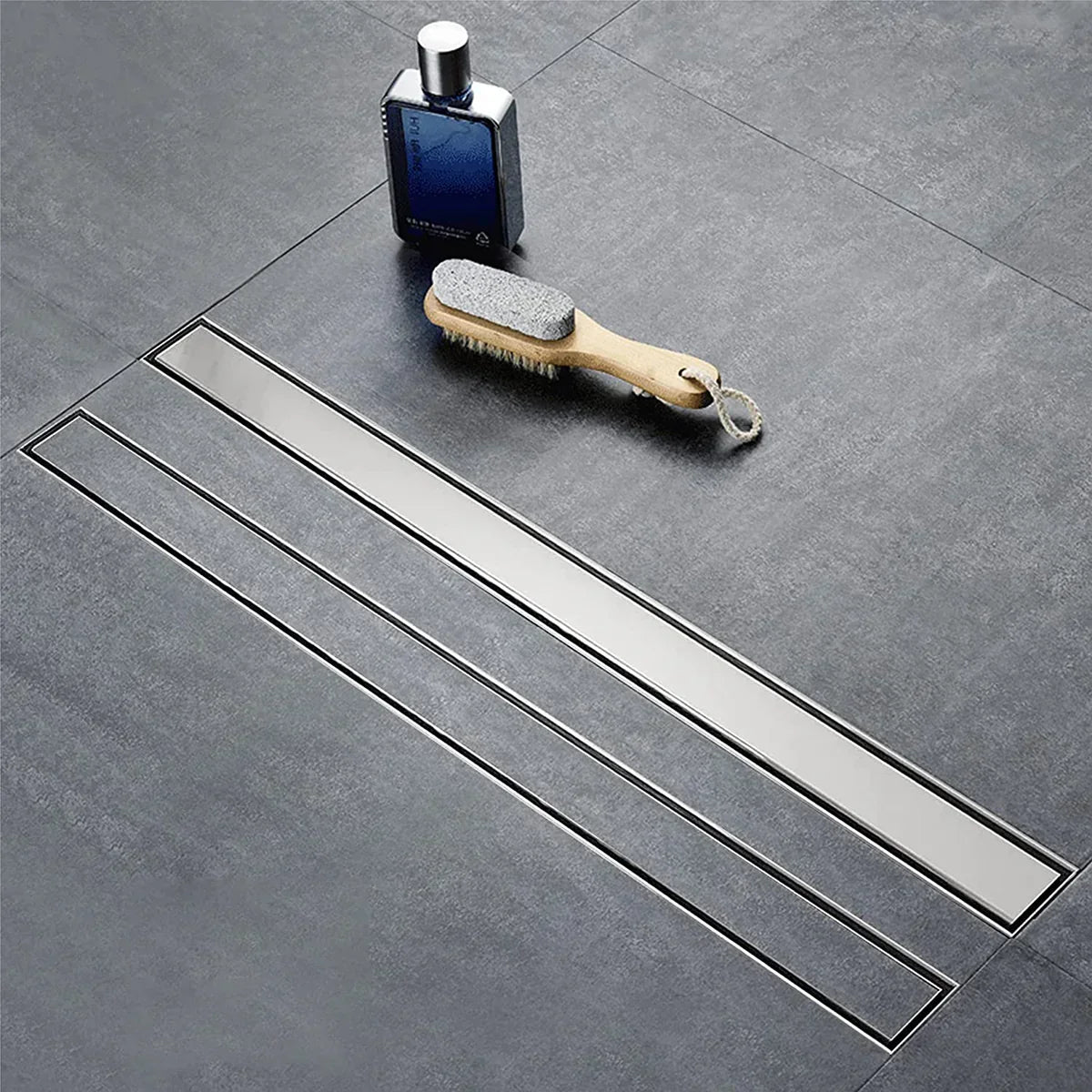 Marble-Insert Shower Drain Channel (3 Inches)