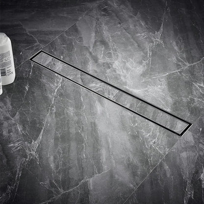 Marble-Insert Shower Drain Channel (4 Inches)