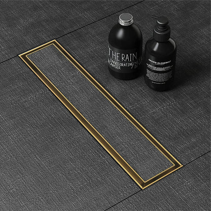 Marble-Insert Shower Drain Channel (4 Inches)