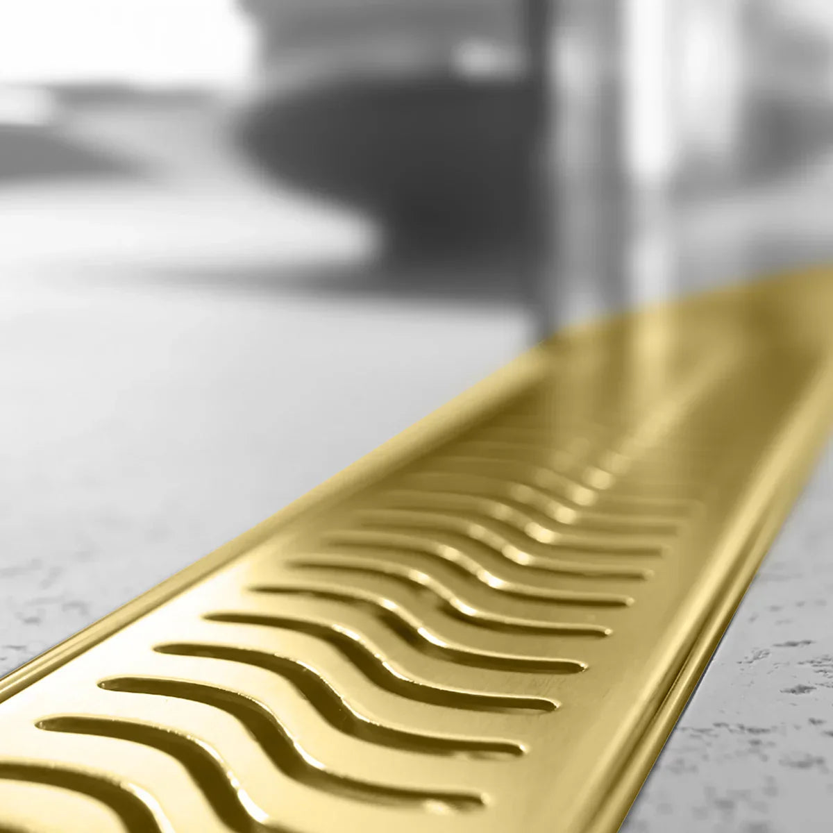 Wave Shower Drain Channel (4 Inches)