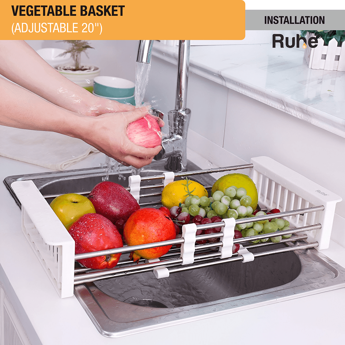 Adjustable Vegetable Basket/Strainer (20 Inches) - by Ruhe - Ruhe