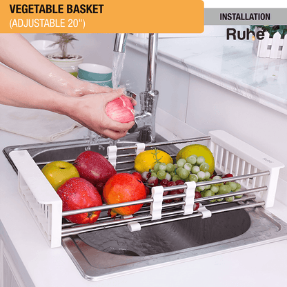 Adjustable Vegetable Basket/Strainer (20 Inches) - by Ruhe - Ruhe
