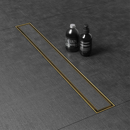 Marble-Insert Shower Drain Channel (4 Inches)