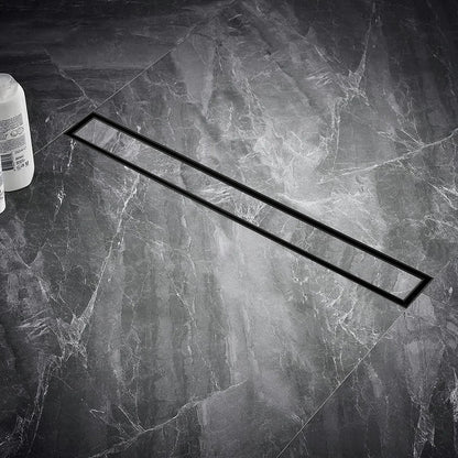 Marble-Insert Shower Drain Channel (4 Inches)