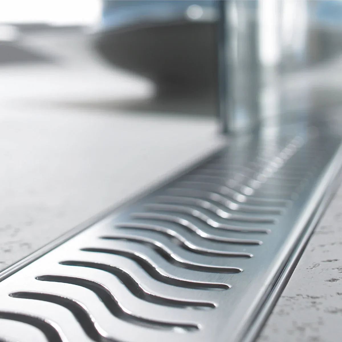 Wave Shower Drain Channel (4 Inches)