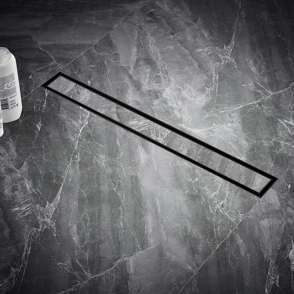 Marble-Insert Shower Drain Channel Coloured (4 Inches)
