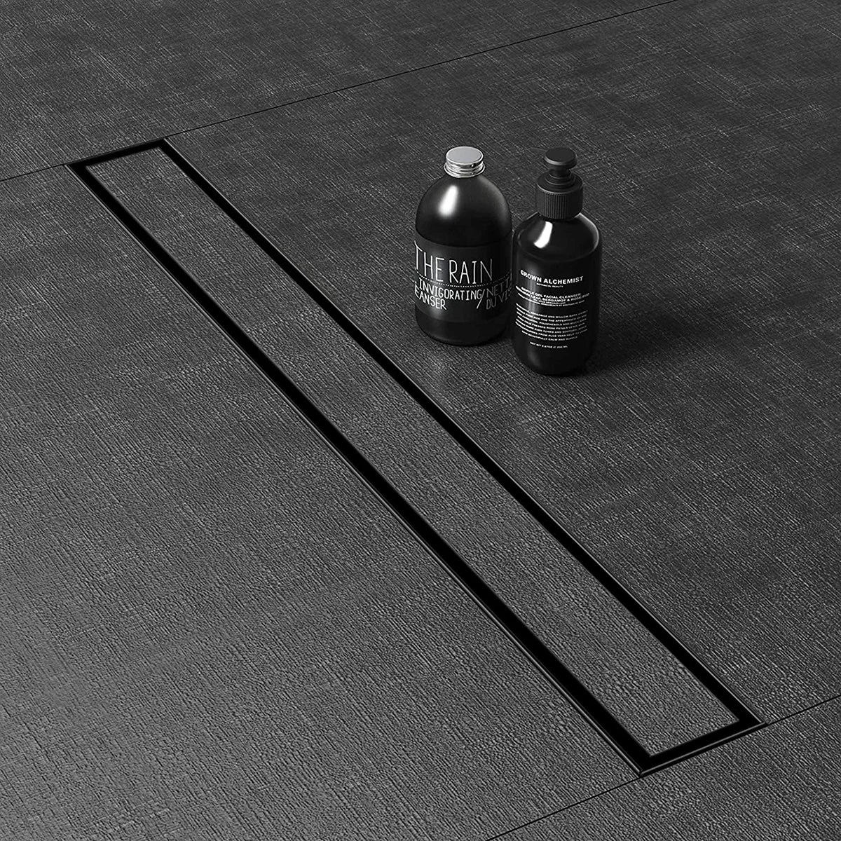 Marble-Insert Shower Drain Channel (3 Inches)