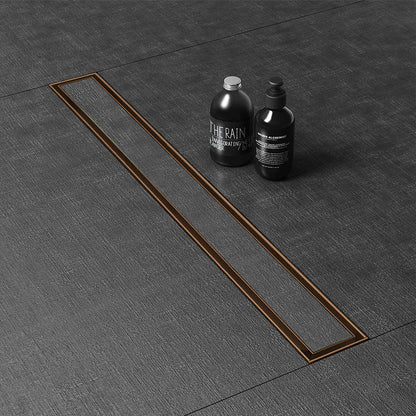 Marble-Insert Shower Drain Channel (4 Inches)