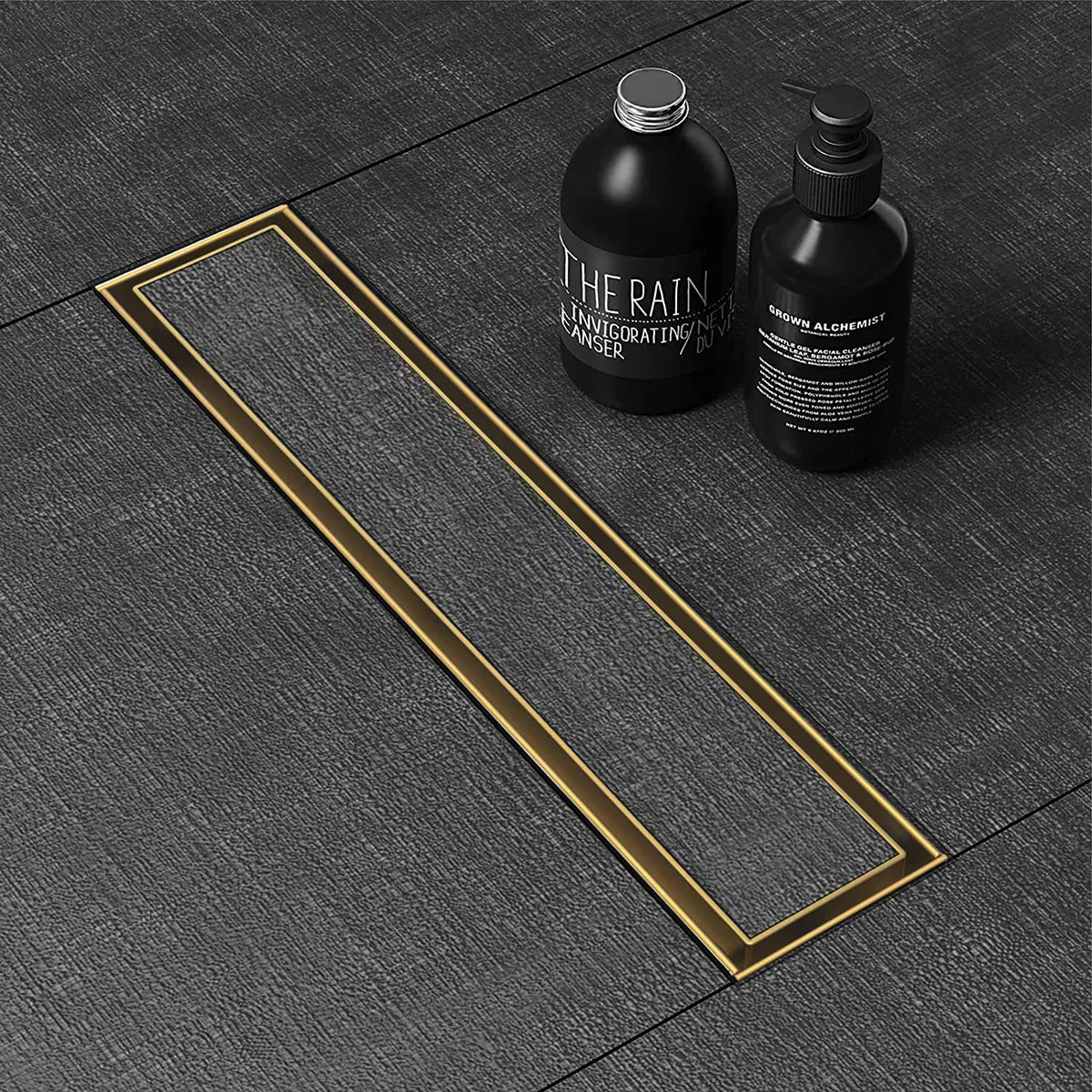 Marble-Insert Shower Drain Channel 5 inches