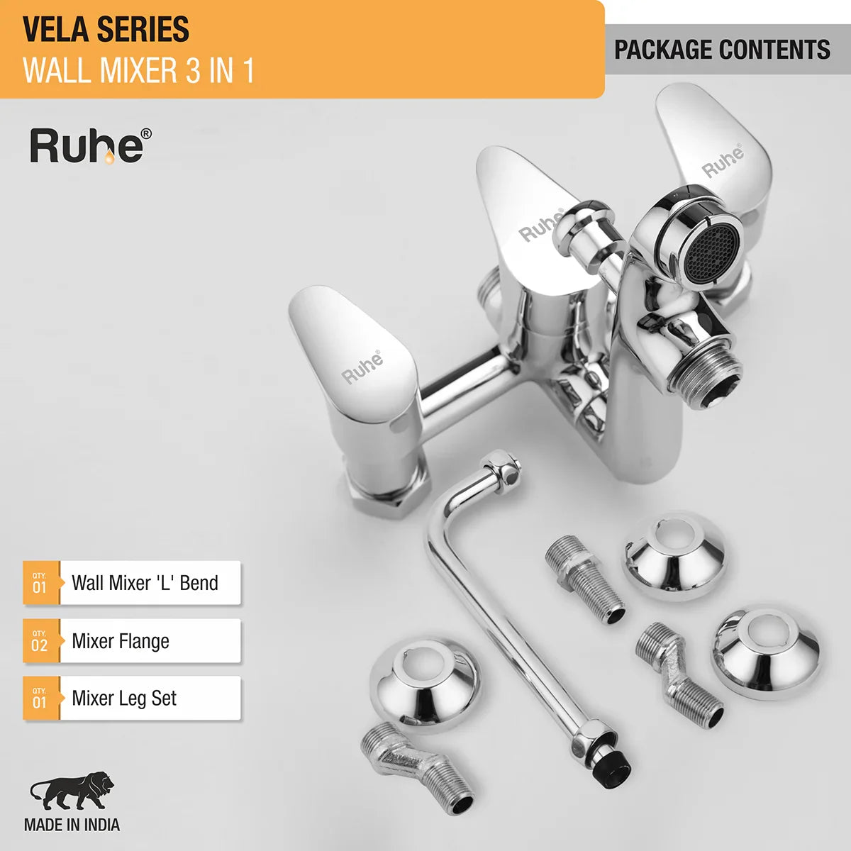 Vela 3-in-1 Wall Mixer Tap - wall mixer