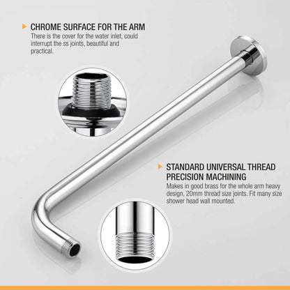 Round Full Bend Shower Arm