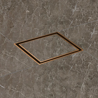 Marble-Insert Shower Drain Channel (12 x 12 Inches)